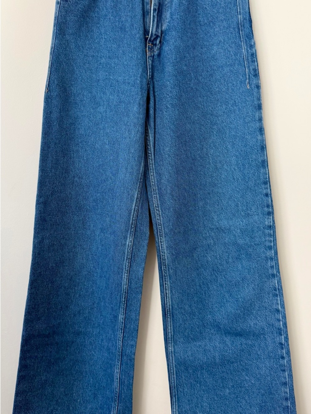 BNWT Zara High Rise Wide-Leg Jeans Medium Blue 4 27